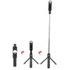 K10-S Black Bluetooth Remote Fill Light Tripod Selfie Stick Horizontal
