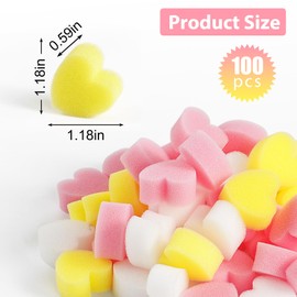 100 Mixed Color Sponge Heart Decoration Vase Filler Set, Holiday Decorations for Tables for Home and Holiday Celebrations