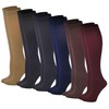 6 Pairs Pack Women Stretchy Spandex Trouser Socks Opaque Knee