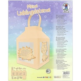 Ursus 18780016 Lantern Craft Set "My Favourite Lantern Apricot", Complete Set for Making a Lantern Yourself, Includes Instructions (English language not guaranteed), Ideal for Saint Martin, Lantern