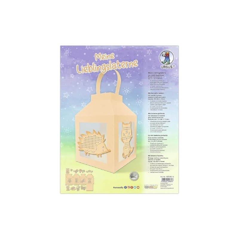 Ursus 18780016 Lantern Craft Set "My Favourite Lantern Apricot", Complete