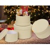 GnFlus Round Gift Boxes with Lids for Presents Set of