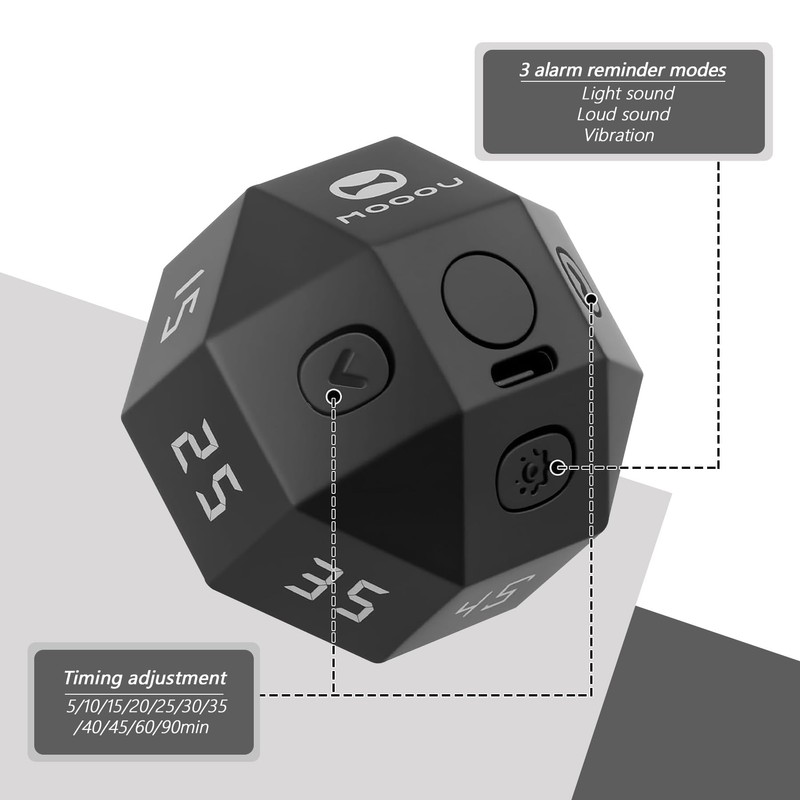 BEBESIRI Flip Timer with Small Screen - 3 Alert Modes
