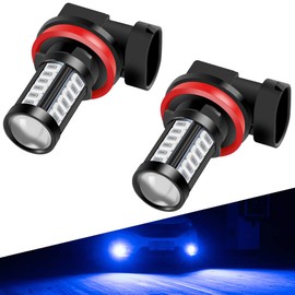 Yifengshun - Bombillas LED antiniebla H8 H9 H11 DRL 2800 lúmenes Xtreme Super Bright 5730 33-SMD de 12 V de repuesto para coches, camiones, 6000 K, color azul xenón