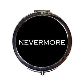 Nevermore Compact Mirror Edgar Allan Poe Goth the Raven Pocket Size for Makeup Cosmetics