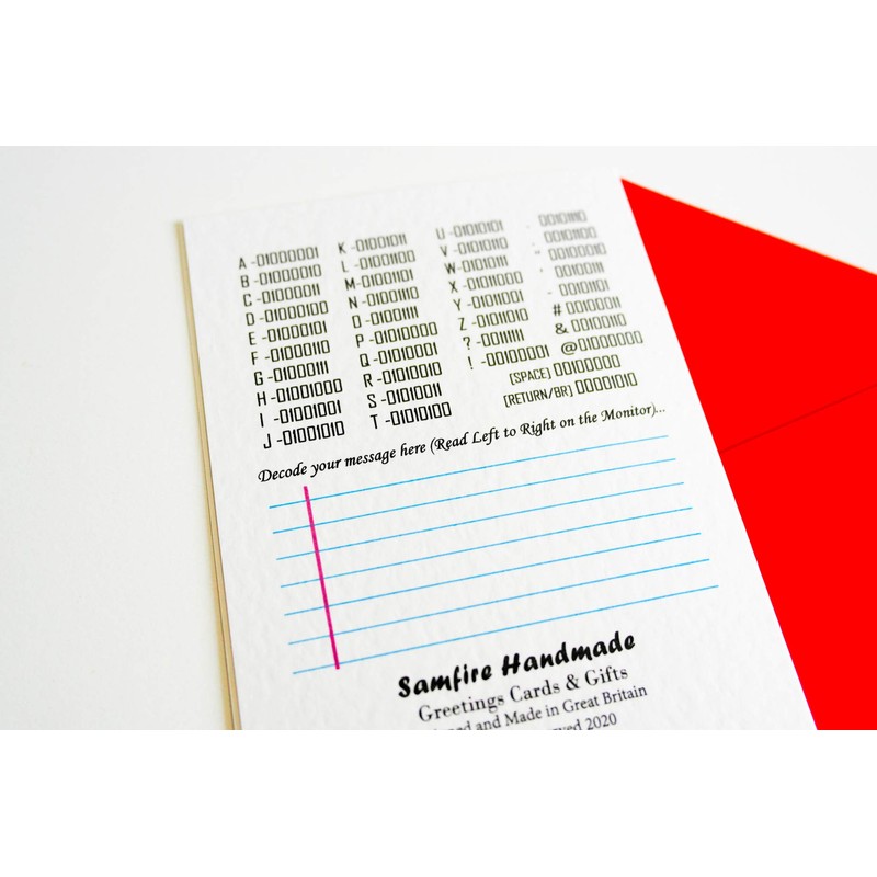 HAPPY BIRTHDAY! Binary Code Birthday Card Retro Computer Themed Card