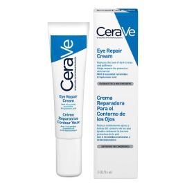 Cerave Crema Reparadora Contorno Ojos Fórmula Ligera Mejora Apariencia Ojeras Bolsas Rápida Absorción Sensación Grasosa 14ml 5oz