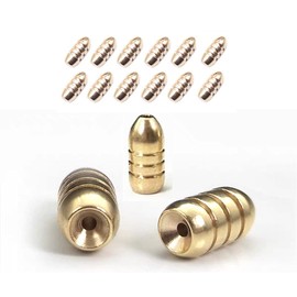 Toasis Brass Fishing Weight Texas Carolina Rig Fishing Bullet Sinker Set Assorted Size (7g/0.25_oz-12pcs)