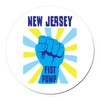 CafePress New Jersey FIST Pump 5.5" Round Car Magnet Magnetic