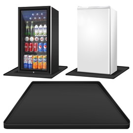 Mini Fridge Silicone Mat 24"x24"x0.5", COITEK Under Refrigerator Waterproof Mat with Raised Edges Protect Carpets Floor, Wide for Fridge, Washing Machines, Dryer
