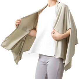 Alphax Women's Cape, UV Protection, UV Protection, Heat Protection, UV Protection Cape, Shine, Gray, Cool Contact