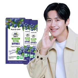 Nutri D Day Real 100% NFC Juiced Organic Blueberry Sticks 14 packs / 뉴트리디데이 리얼 100% NFC 착즙 유기농 블루베리 스틱 14포