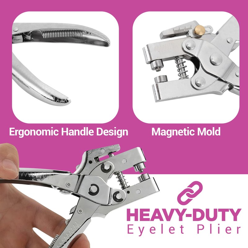 WedDecor Heavy Duty Hole Punch Plier Kit with 4mm Gold