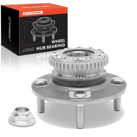 A-Premium Rear Wheel Bearing and Hub Assembly with ABS Ring & 4-Lug Compatible with Hyundai Elantra 2001-2006, Kia Spectra 2005-2009, Spectra5 2005-2009, with 4-Wheel ABS