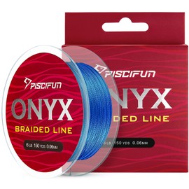 Piscifun ONYX Braided Fishing Line-Zero Stretch-Abrasion Resistant-PE Braid Line 547Yards 100lb Blue