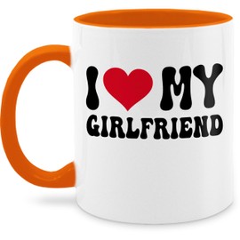Tasse Tassen 325ml - Pärchen - I love my girlfriend I Geschenk für ihn Partner I Geschenk Partner Weihnachten Geschenk für Partner I Geschenk Ideen für den Partner Mann I Geschenk Partner