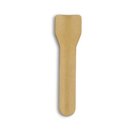 BIOZOYG Environmentally Friendly Ice Cream Scoop, 100 Ice Cream Sticks, Paper, Brown, Biodegradable Ice Cream Spoons, Disposable Paper Spoons, Sustainable Ice Cream Scoop, Climate Neutral Ice Cream