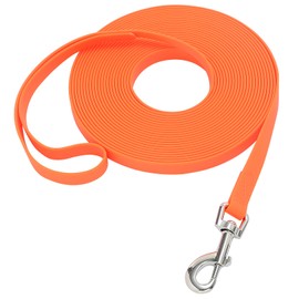 Waterproof Long Leash Durable Dog Recall Training Lead Great for Outdoor Hiking, Training, Yard, Beach and Swimming (Orange, 15ft)