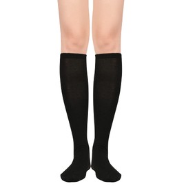Zando Black Knee High Socks for Women Black Tube Socks Black Knee Socks Knee High Stockings Boot Socks for Women Long Socks for Women Knee High Socks for Woman Tube Socks Women B Black One Size