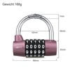 NBYT 5 Digit Multicolor Combination Padlock Lock Bar Diameter 7mm