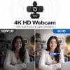 Cámara web HD 4K con micrófono con cancelación de ruido,