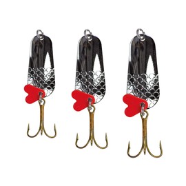 Zite Fishing Spoon Indicator Set Pike Fishing - Fishing Lure 16-34 g Silver Gold Copper for Spin Fishing - Sharp Triplets & Classic Catchy