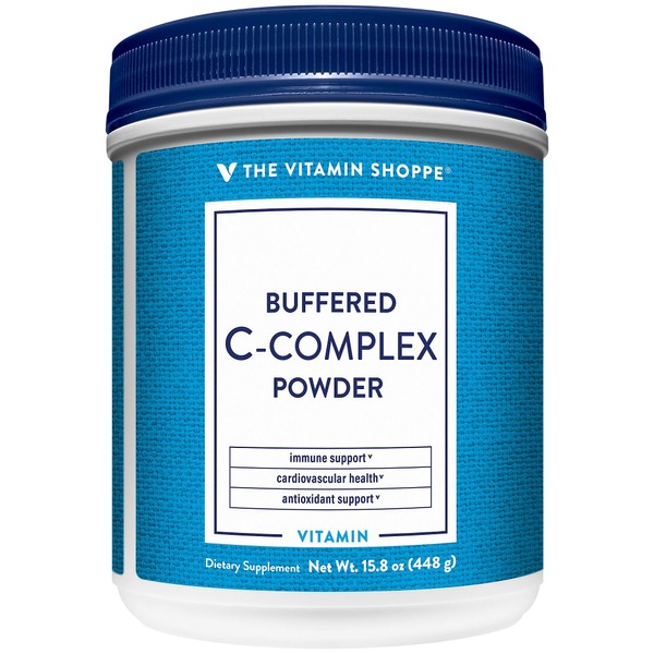 The Vitamin Shoppe Buffered C-Complex Powder, Antioxidant That Supports Immune & Cardiovascular Health, Non-Acidic (16 Ounces Powder)