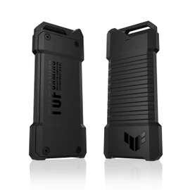 ASUS TUF Gaming A1 USB-C 3.2 Gen 2x1 SSD Enclosure (SSD case), Supports Both, M.2 NVMe PCIe and SATA interfaces, M.2 Q-Latch, MIL-STD-810H Drop Resistance, IP68 Water and dust Resistance - Black