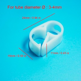 Plastic Tubing Clamps Flow Control Hose Clamp for 3-4mm/0.118-0.157 in Tube Laboratory Pinch Valve Syphon Pipe Holder 50pc Pack