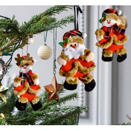 JANN Paquete DE 3 Adornos NAVIDEÑOS DE 20 CM, DECORACIÓN NAVIDEÑA, Fiestas DE CEMBRINAS, Decorativos Colgantes para ÁRBOL DE Navidad, Botas NAVIDEÑAS, Ornamentos Christmas, Celebraciones NAVIDEÑAS.