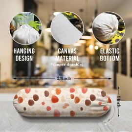 Mushroom Plastic Bag Holder, Reusable Grocery Bags Holder, Washable Hanging Shopping Bags Carrier​for Home Kitchen, Kitchens Housewarming Gifts, Kitchen Pattern Garbage Bag 51
