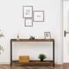 HOOBRO Console Table, 47.2" Narrow Entryway Table, Industrial Sofa Table