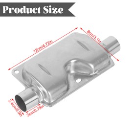 Stainless Steel Diesel Heater Exhaust Silencer Muffler 24mm/0.94in Exhaust Pipe Muffler Clamps Bracket Exhaust Pipe Silencer Fit for Eberspacher Diesel Heaters with Bracket & screws