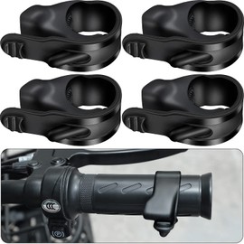4 piezas ABS - Soporte de acelerador para motocicleta, control de asistencia de crucero, manubrio negro para motocicleta, control de crucero, universal, para motocicleta, scooter