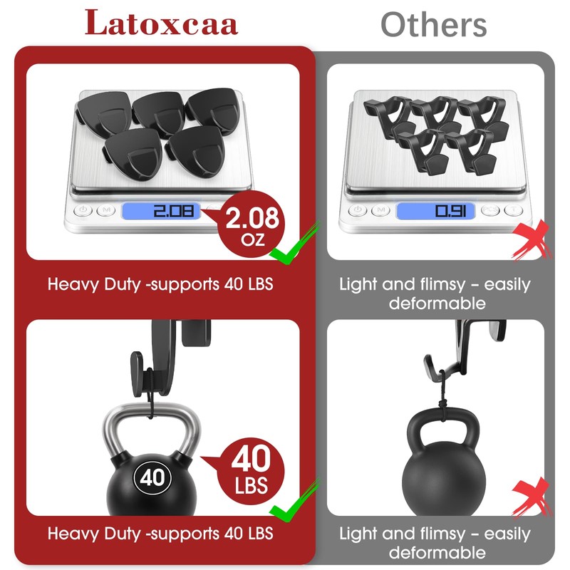 Latoxcaa Space Saving Standard Hanger Hooks 50Pcs, Upgrade Heavy Duty