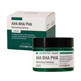 Food Aholic AHA BHA PHA Refreshing Cica Calming Cream 50ml / Whitening, Anti-wrinkle, Dehydrated Oily Skin, Sebum Control / 아하바하파하 리프레싱 시카 카밍 크림 50ml /미백 주름개선 수부지 피지 컨트롤