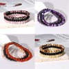 Azusa Sun 3Pcs 8mm Semi-Precious Gemstones Beaded Bracelets Healing Crystal