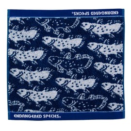 カロラータ シーラカンス ウォッシュタオル (約34×35cm / ネイビー/今治タオル) 魚 生きた化石 日本製 吸水 タオル ミニタオル (綿100％/ ジャガード織) ギフト プレゼント