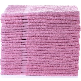 Simpli-Magic Cotton Set, Hand Towels, 16 in x 27 in, Pinky, Pack of 12