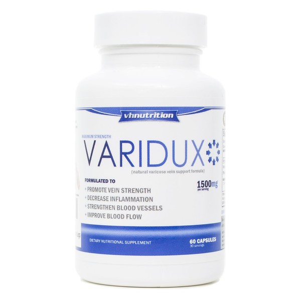 Varidux Varicose/Spider Veins Support Supplement in Pills to Improve Poor Vein Circulation in Legs