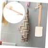PACKOVE Natural Loofah Bath Brush Long Handle Exfoliating Shower Skin