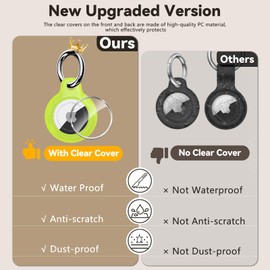 Inesore for AirTag Case, Fully Encased Case, Waterproof Keychain TPU / Portable and Shockproof / Anti-Scratch/Oxidation, Hang on Car Key/Bag/Bag/Luggage/Wallet/Bag, Easy to Locate, Material Will Not