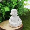 SHIDXIB 2Pcs Buddha Statue Minimalist Sandstone Buddha Ornament Monk Figurine