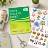 Aevdor 30-Sheet Glossy White Printable Vinyl Sticker Paper, 8.5x11, Inkjet