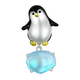 Animal Kingdom For Charms 925 Sterling Silver Cat Dog Dragonfly Snake Lion Charms for Bracelets (Penguin)