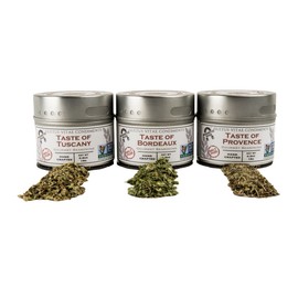 Gustus Vitae - Italian French Countryside Gourmet Seasoning & Spice Collection - Artisanal Salt Free Spices - All Natural - Non GMO - Small Batch - Hand Packed - Magnetic Tins
