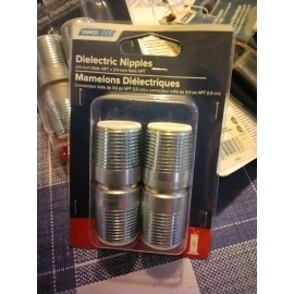 Camco 10623 Dielectric Nipples for Water Heater Cold Inlet Hot Outlet Connector