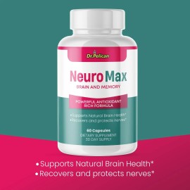 Pelican Vitamins Neuro Max- Brain Support- 2 Bottles- 120 Capsules