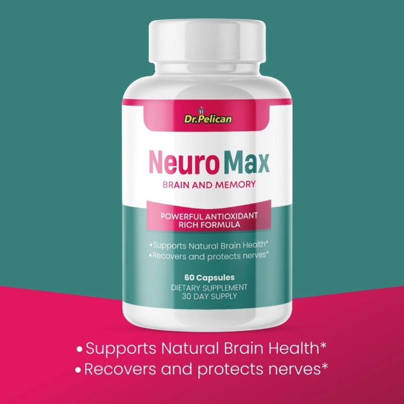 Pelican Vitamins Neuro Max- Brain Support- 2 Bottles- 120 Capsules