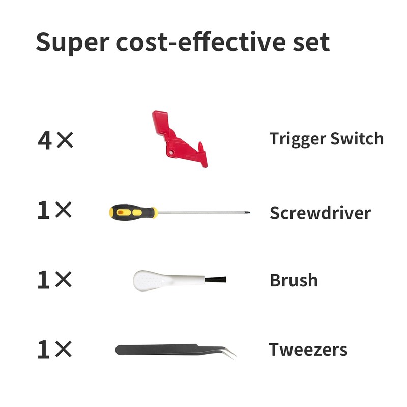 Hather 4-Pack Upgraded Trigger Switch Button Replacement for Dyson V10,